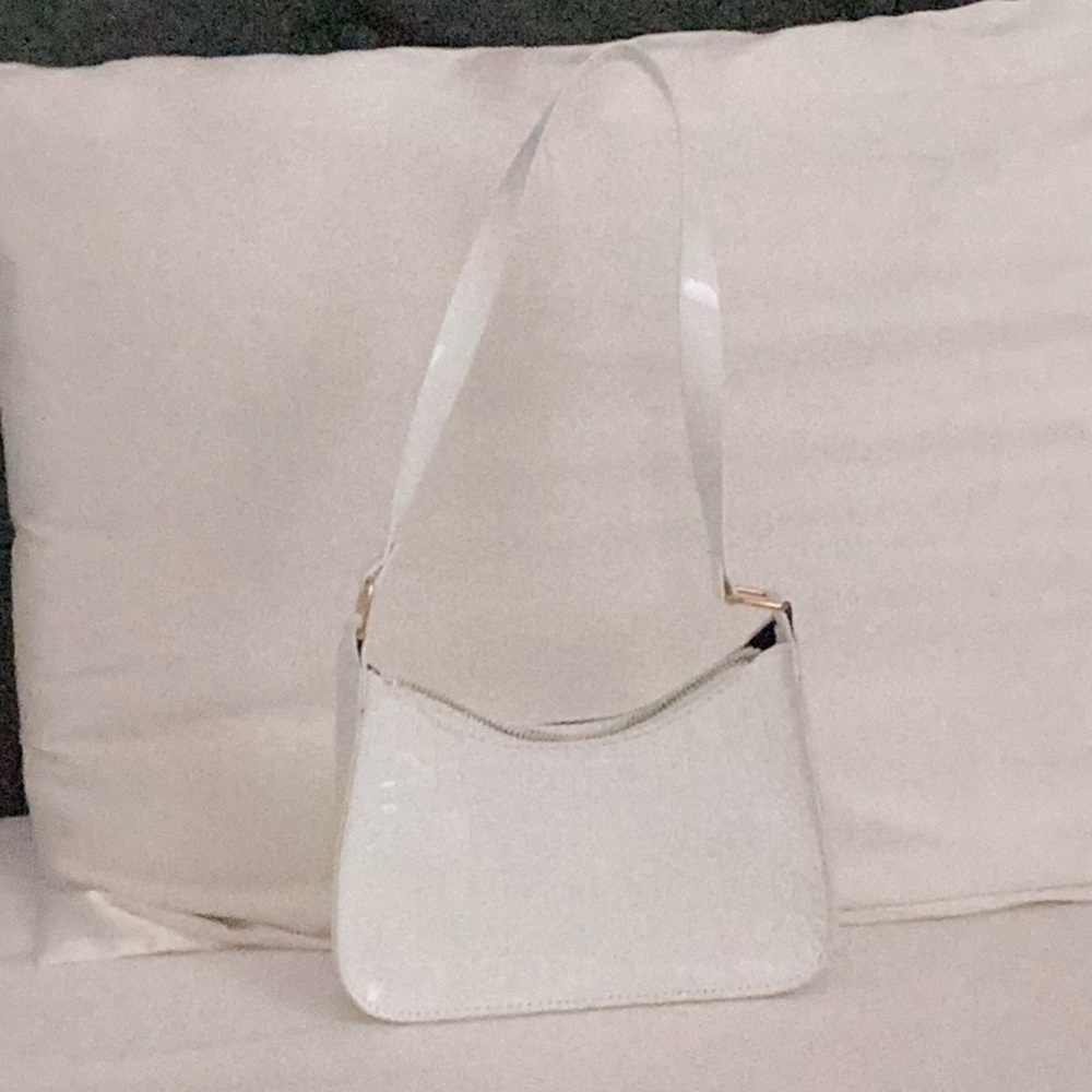 Trendy cute white purse